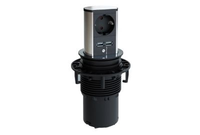 Bloco de tomadas para balcão Elevator - 1 SCHUKO + 2 USB
