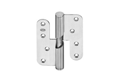 Dobradiça inox topos redondos rampeada