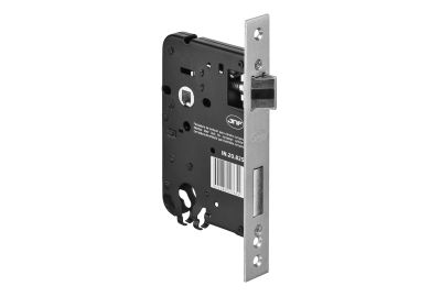 Fechadura JNF 825 para cilindro reversível, trinco silencioso