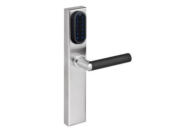 Fechadura eletrónica c/ teclado numérico com placa+puxador inox