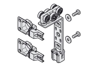 Roda superior exterior para porta de roupeiro de fole