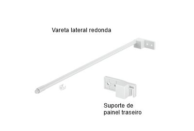 Lateral de gaveta de cozinha com amortecedor - Häfele Matrix Box S35 - Varetas laterais