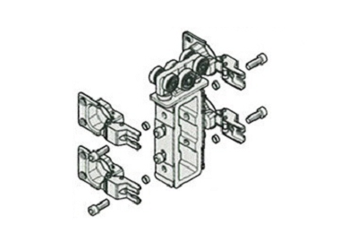 Roda superior central para porta de roupeiro de fole